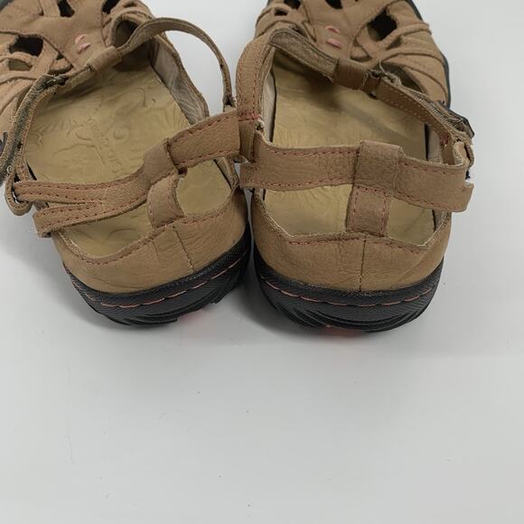 $120 Jambu Dune Strappy Leather Sandals 8.5 All Terra Sport Walking Shoes Tan - Picture 4 of 9